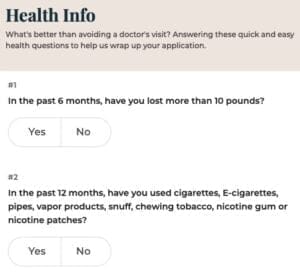 Bestow Health App_Smoking Question