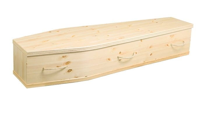 solid pine coffin