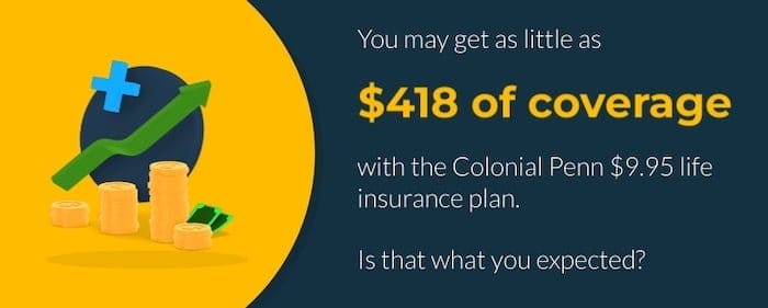 Colonial Penn 995 life insurance coverage